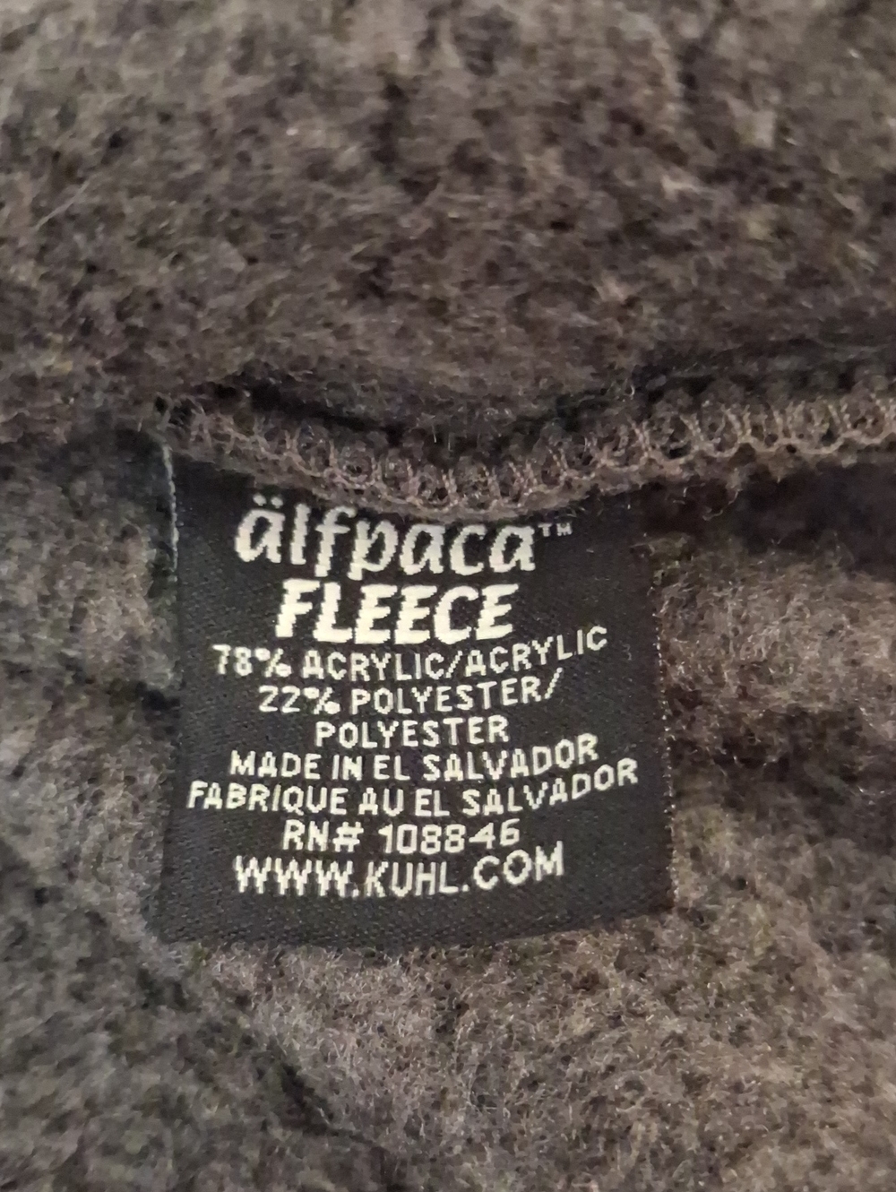 Women's Kuhl Gray Mock Crewneck Fleece-Lined Alpaca Pollover.  (L) - Picture 9 of 10